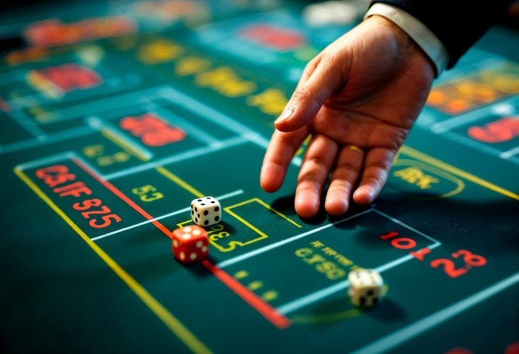 Live casino blackjack table with multiple cards and betting options